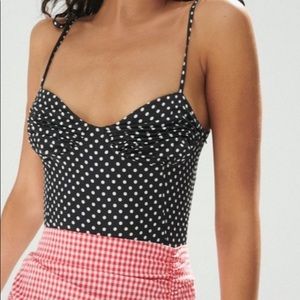 Never been worn Zara polka dot bodysuit